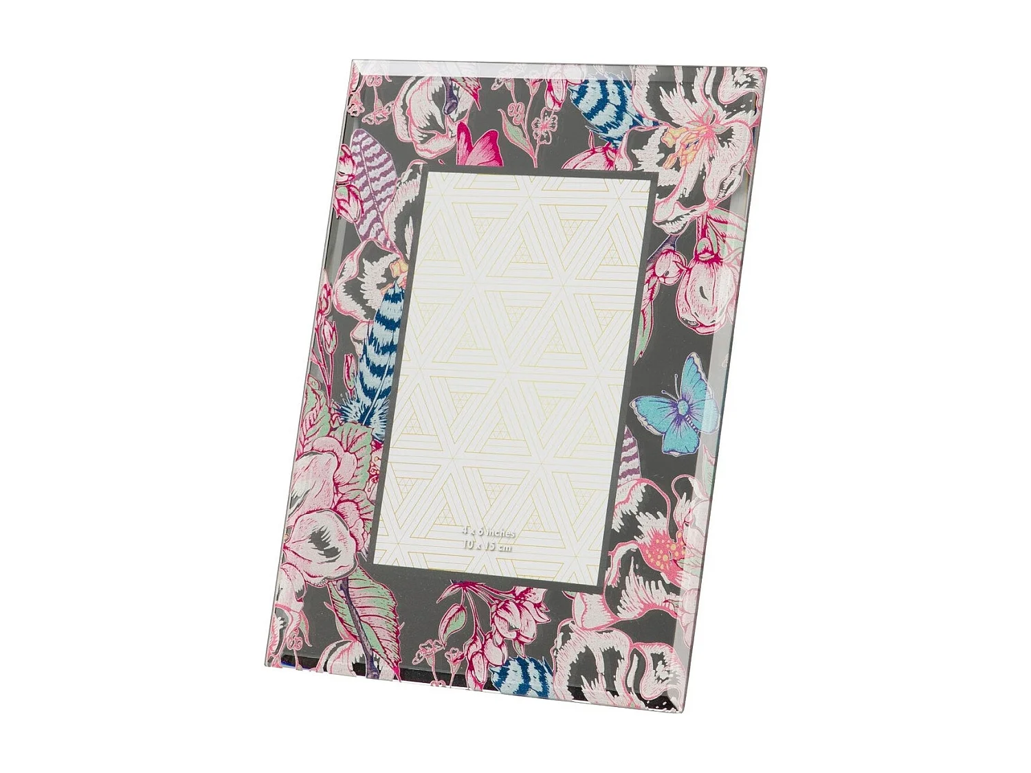 Portafotos Espejo Impresion Mariposas 10x15 Cm