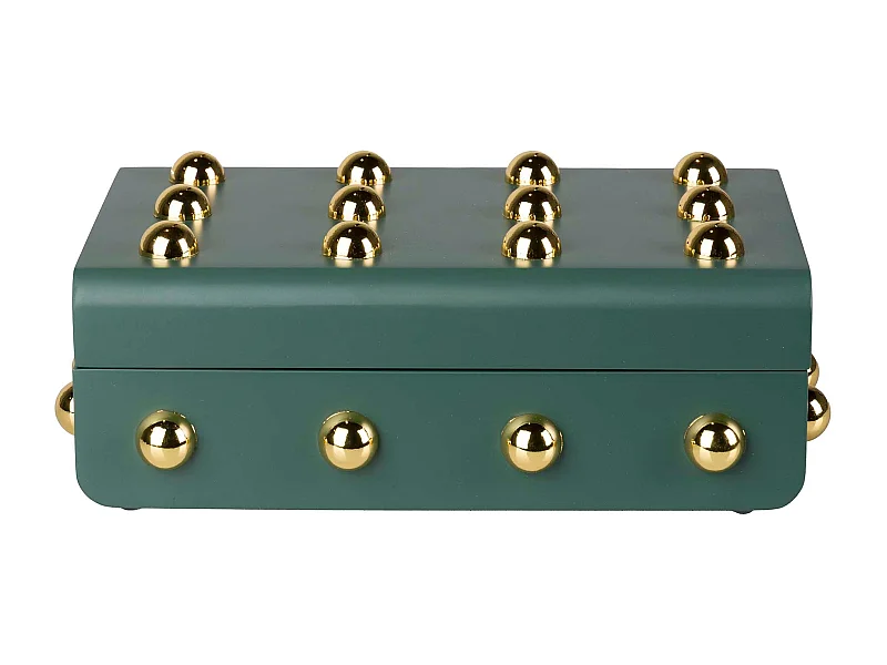 Caja Mdf Zinc Tachuelas Verde 24x16x8 Cm