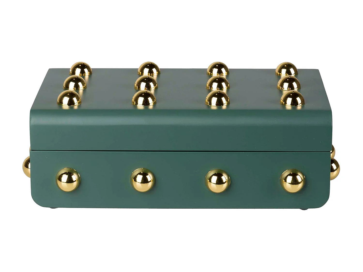 Caja Mdf Zinc Tachuelas Verde 24x16x8 Cm