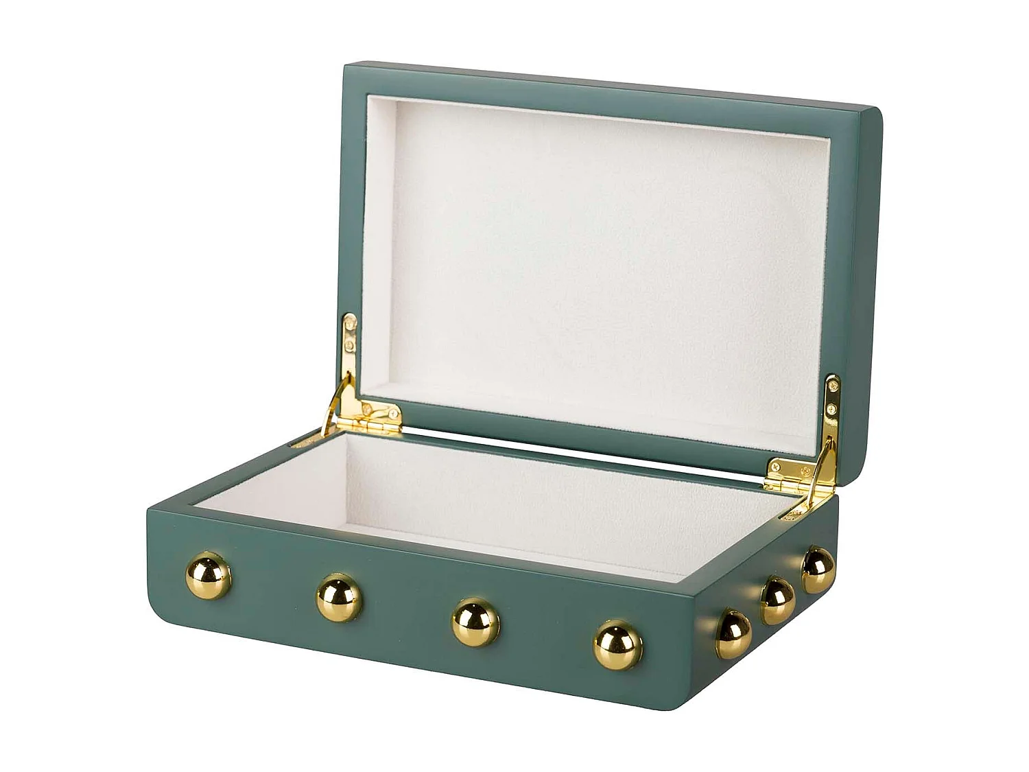 Caja Mdf Zinc Tachuelas Verde 24x16x8 Cm