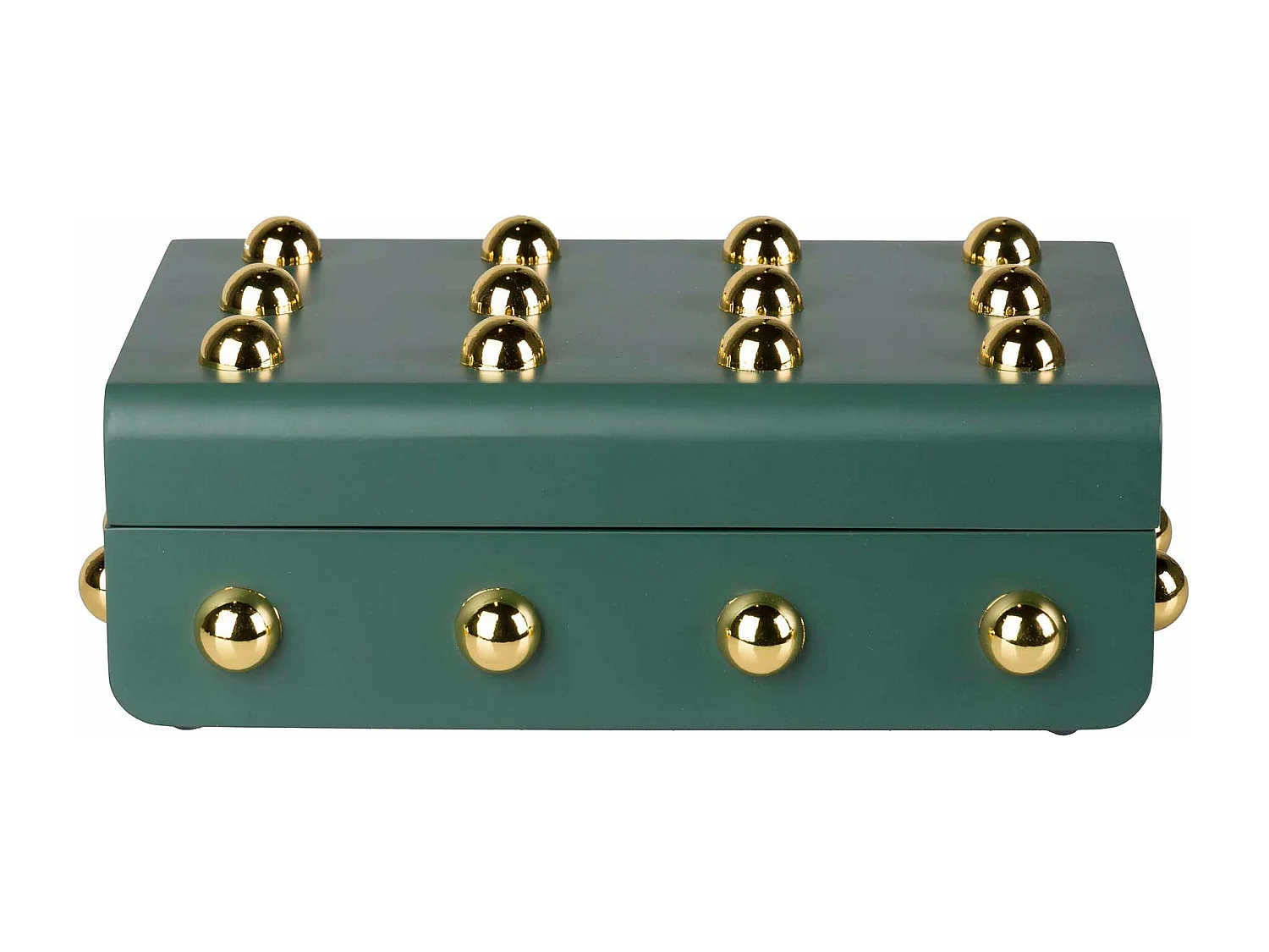 Caja Mdf Zinc Tachuelas Verde 24x16x8 Cm