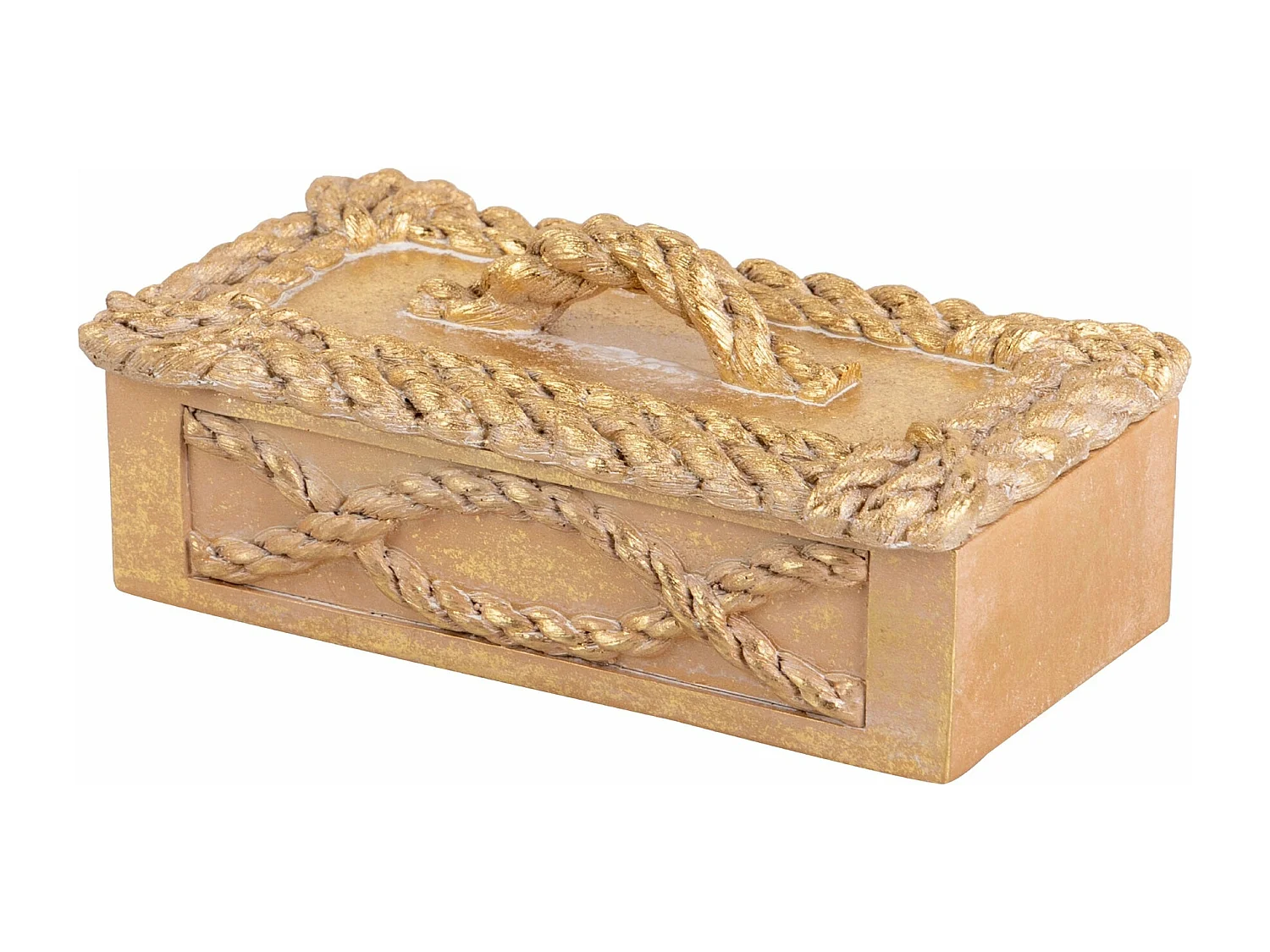 Caja Resina Dorada 20x10x7,5 Cm