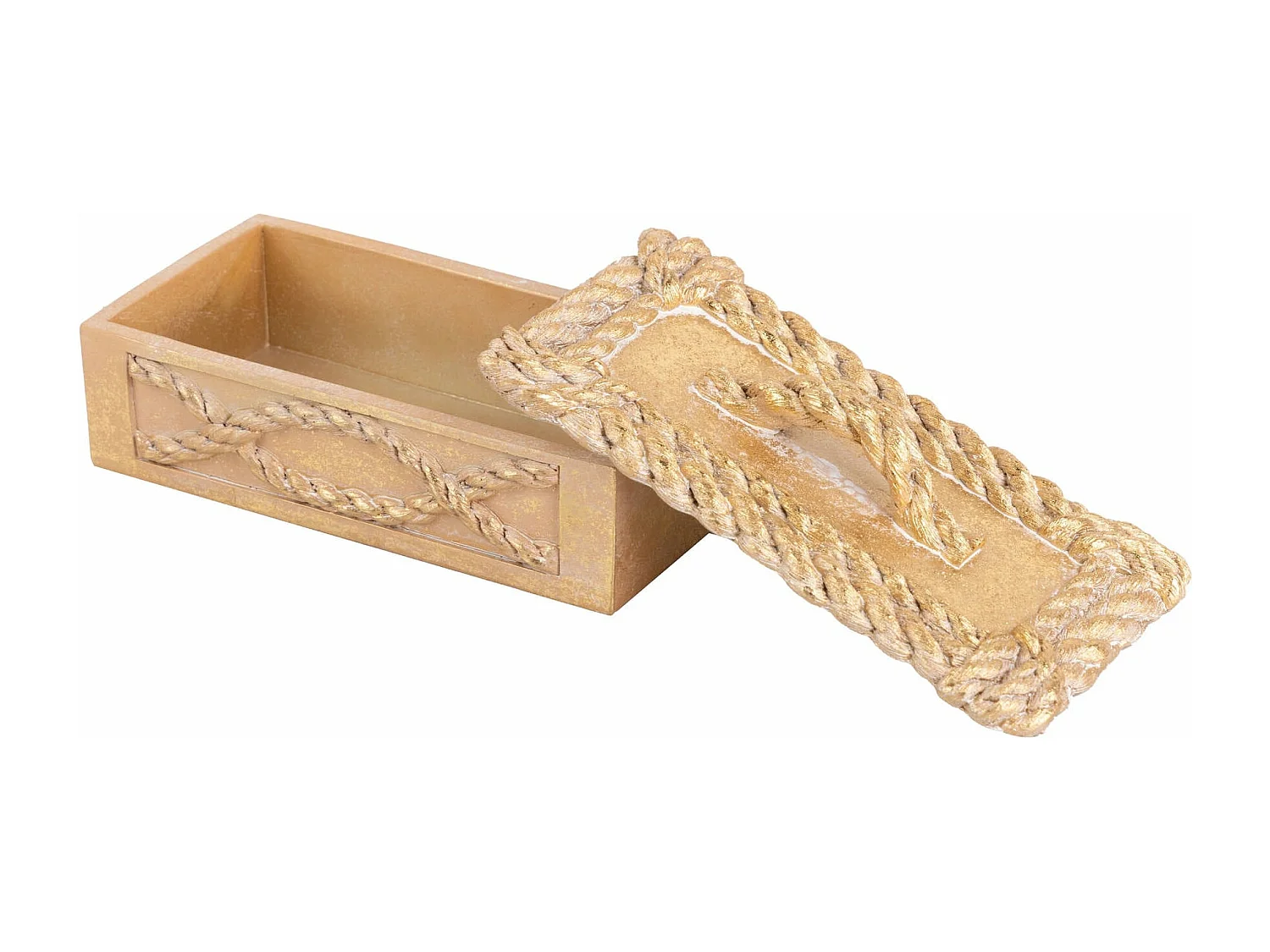 Caja Resina Dorada 20x10x7,5 Cm