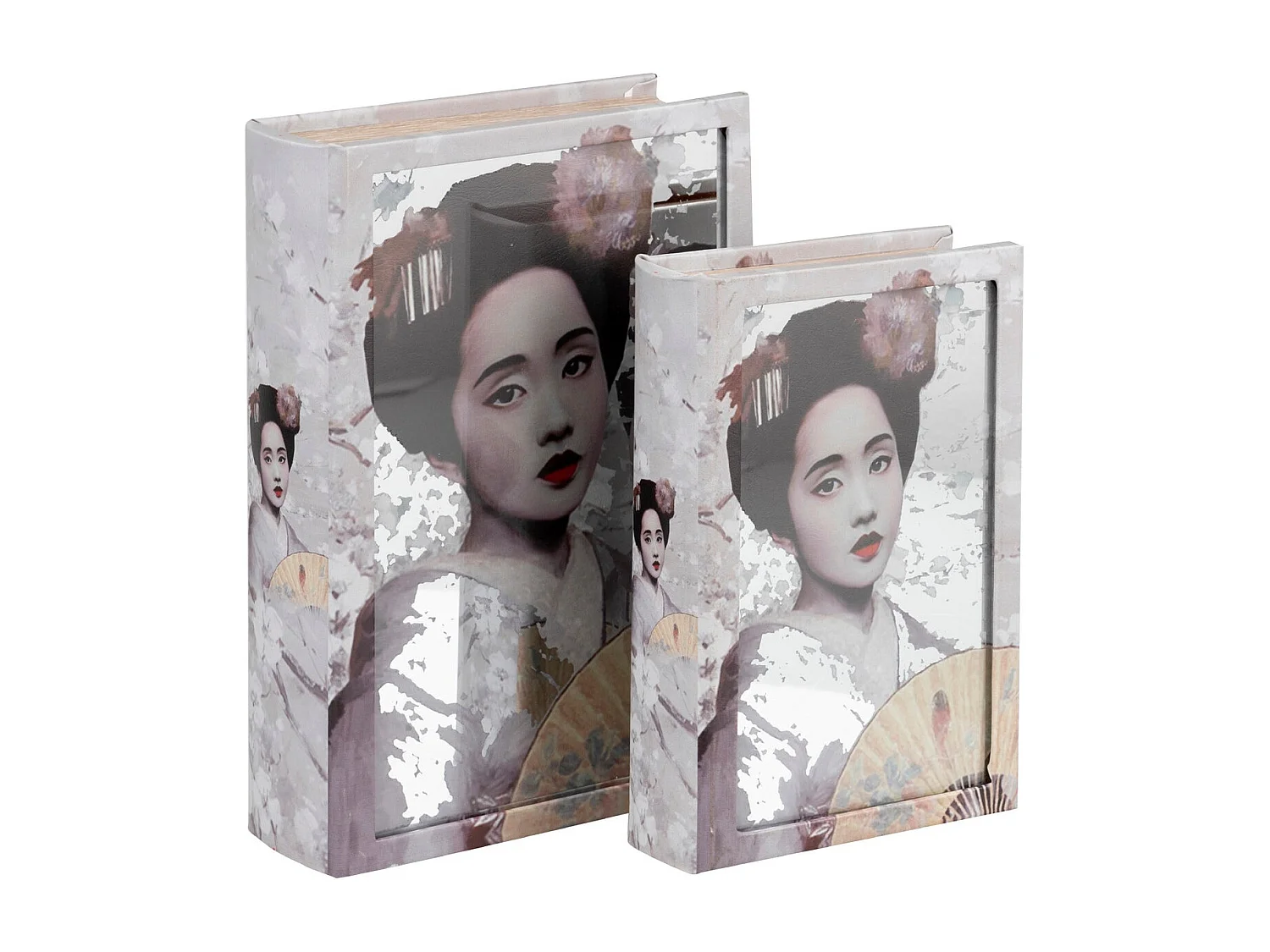 Set 2 Cajas Libro Espejo 21x7x30 / 16x5x24 Cm