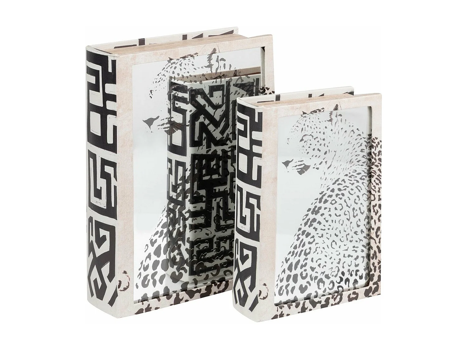 Set 2 Cajas Libro Espejo 21x7x30 / 16x5x24 Cm