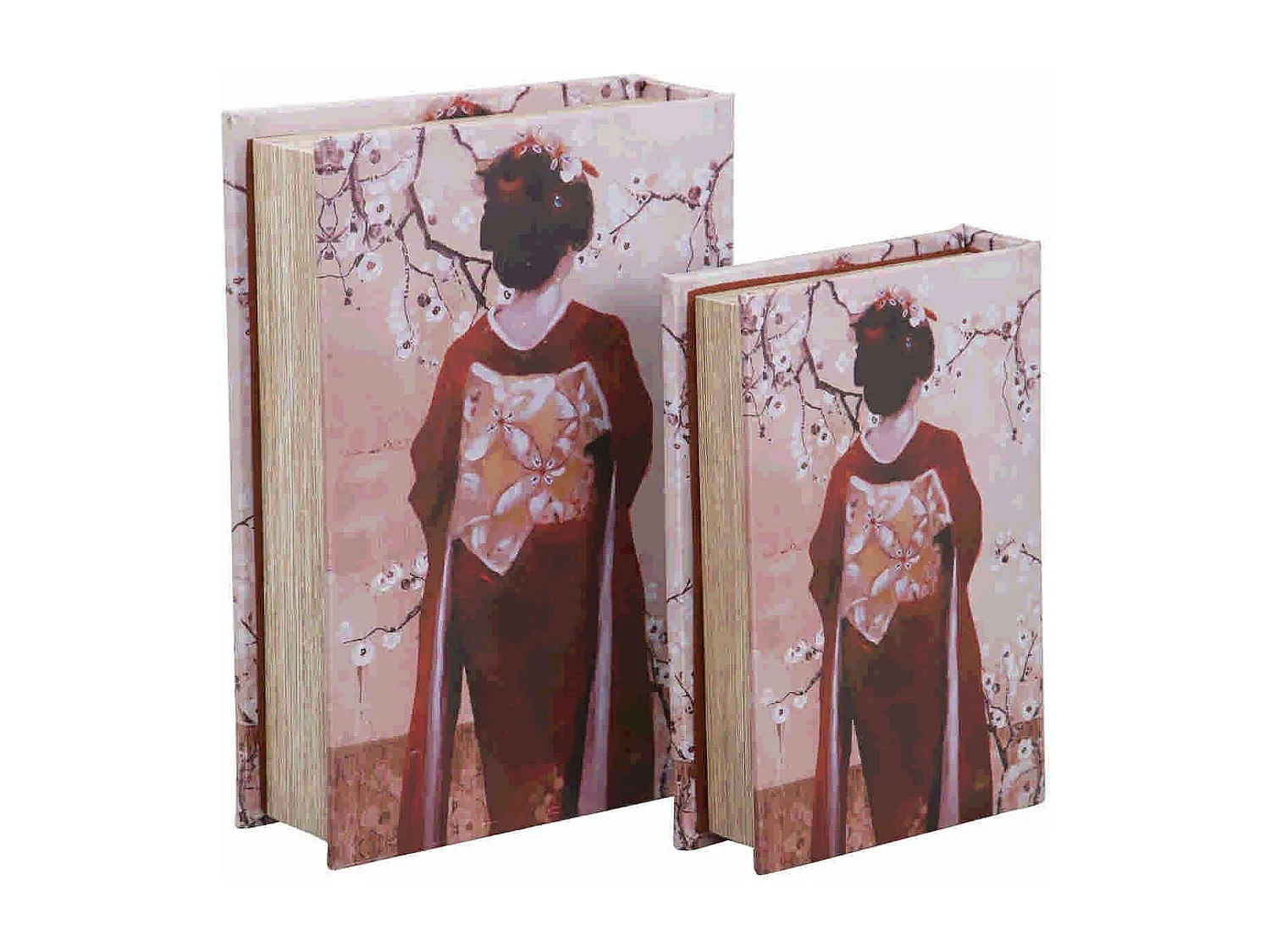 Set 2 Cajas Libro Espejo 21x7x30 / 16x5x24 Cm