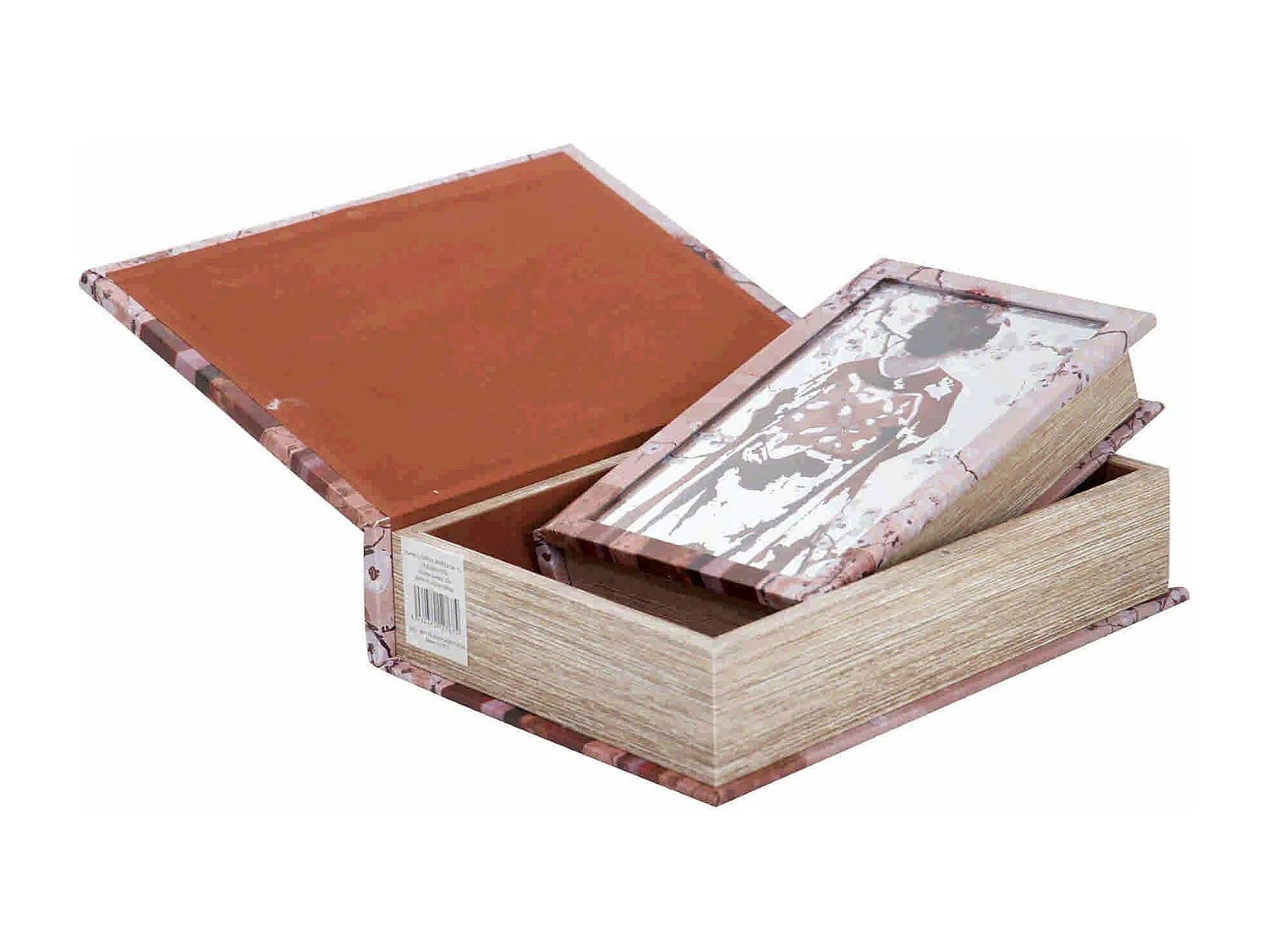 Set 2 Cajas Libro Espejo 21x7x30 / 16x5x24 Cm