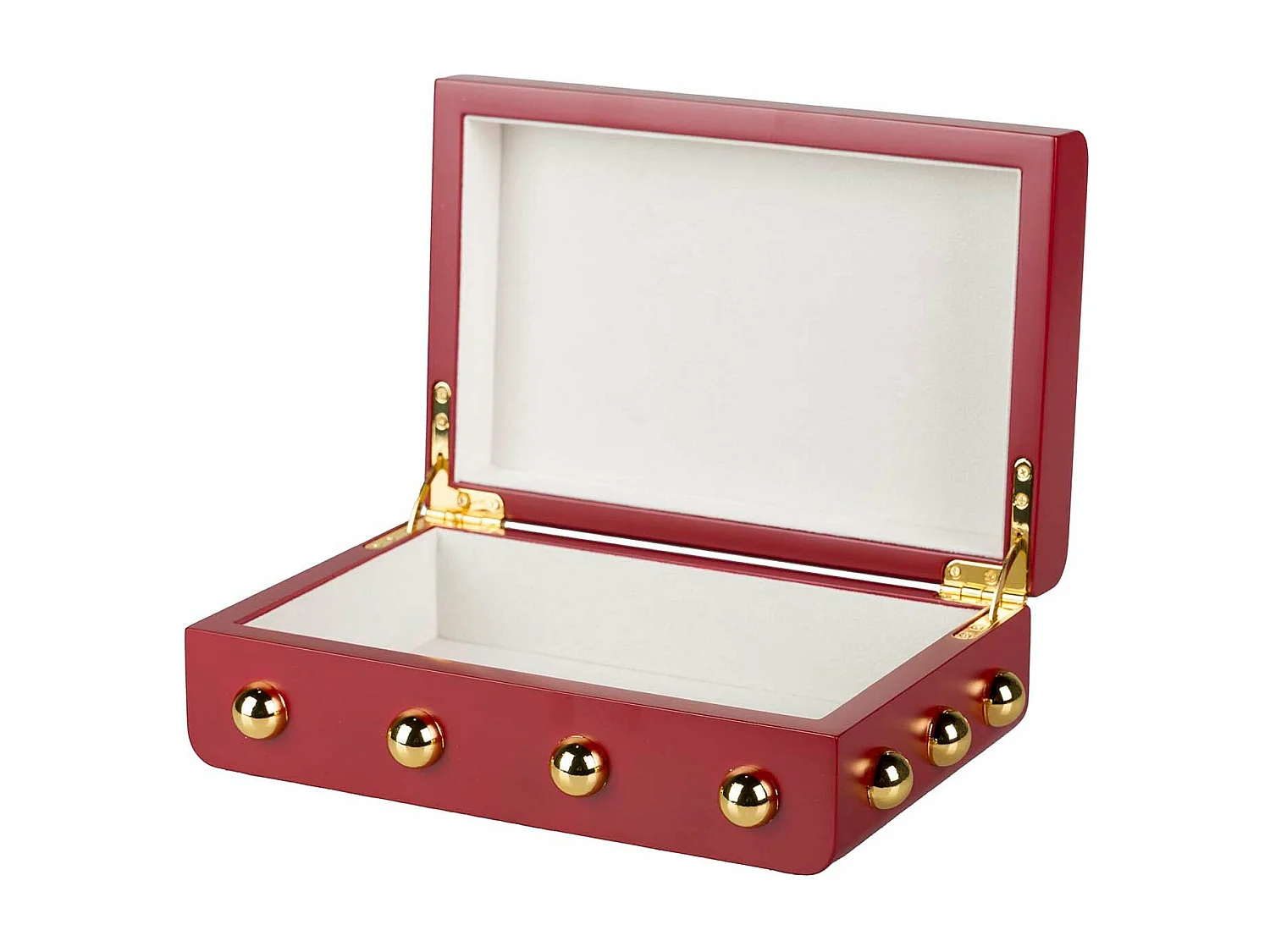 Caja Mdf Zinc Tachuelas Granate 24x16x8 Cm