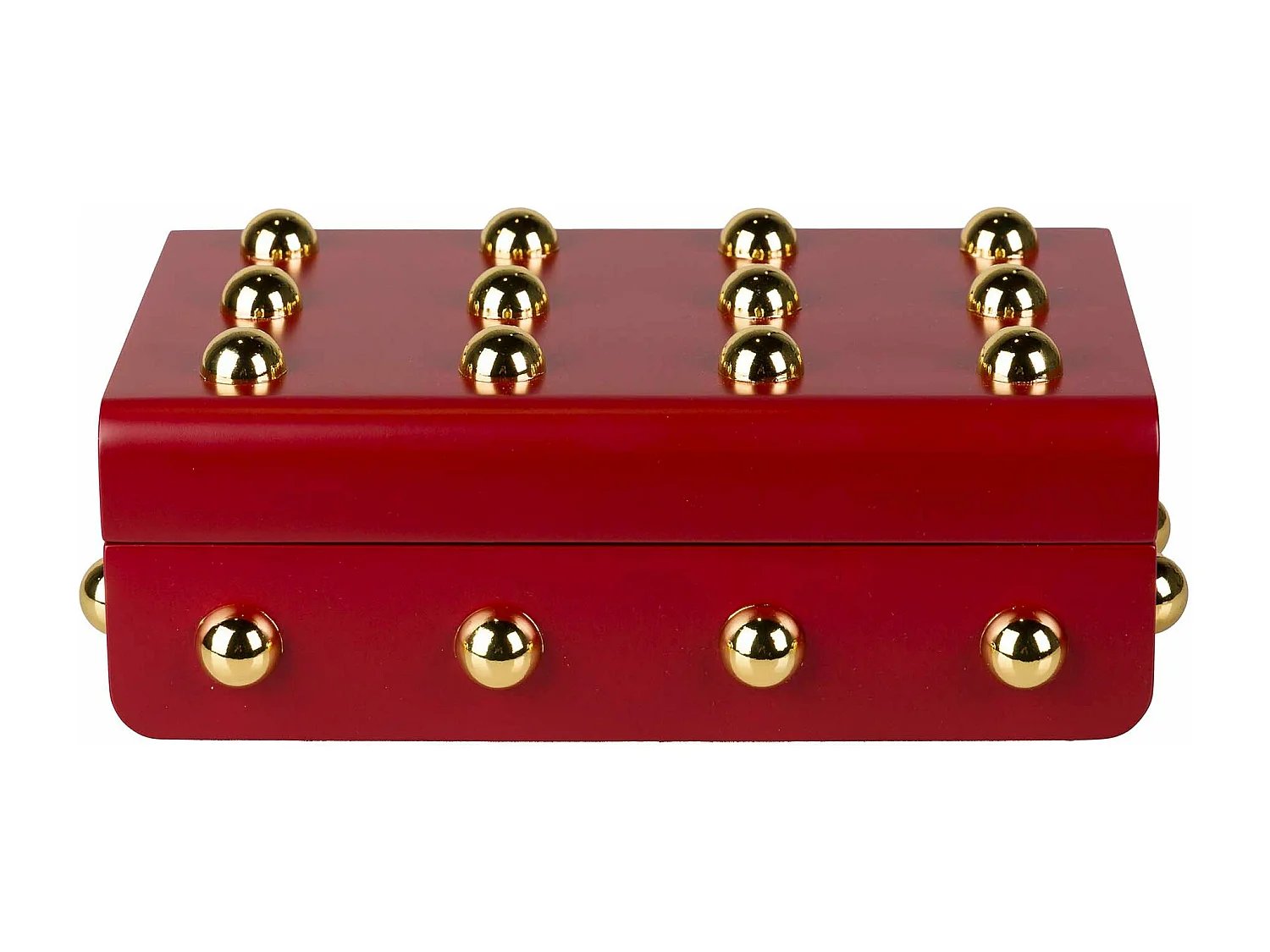 Caja Mdf Zinc Tachuelas Granate 24x16x8 Cm