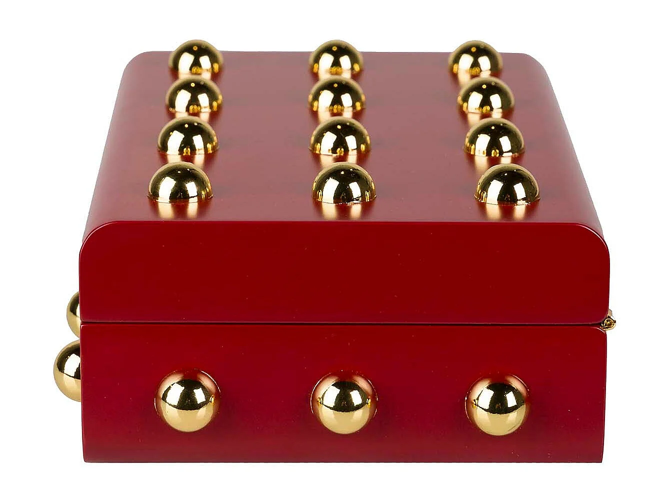 Caja Mdf Zinc Tachuelas Granate 24x16x8 Cm