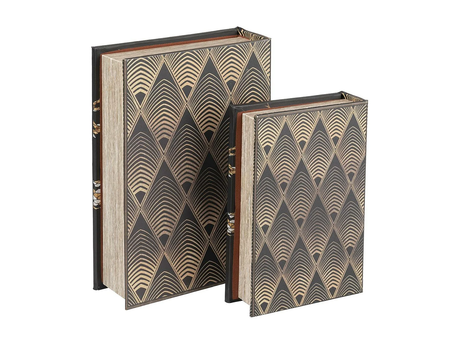 Set 2 Cajas Libro Espejo 21x7x30 / 16x5x24 Cm