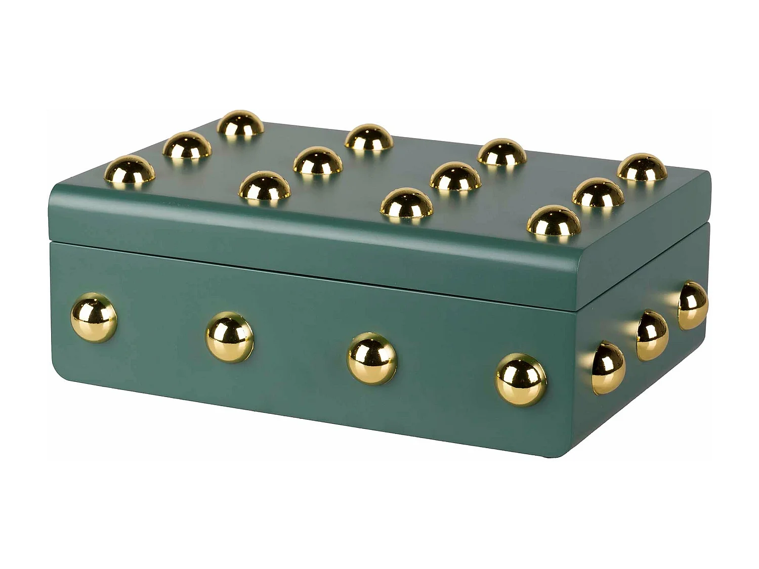 Caja Mdf Zinc Tachuela Verde 32x22x12 Cm
