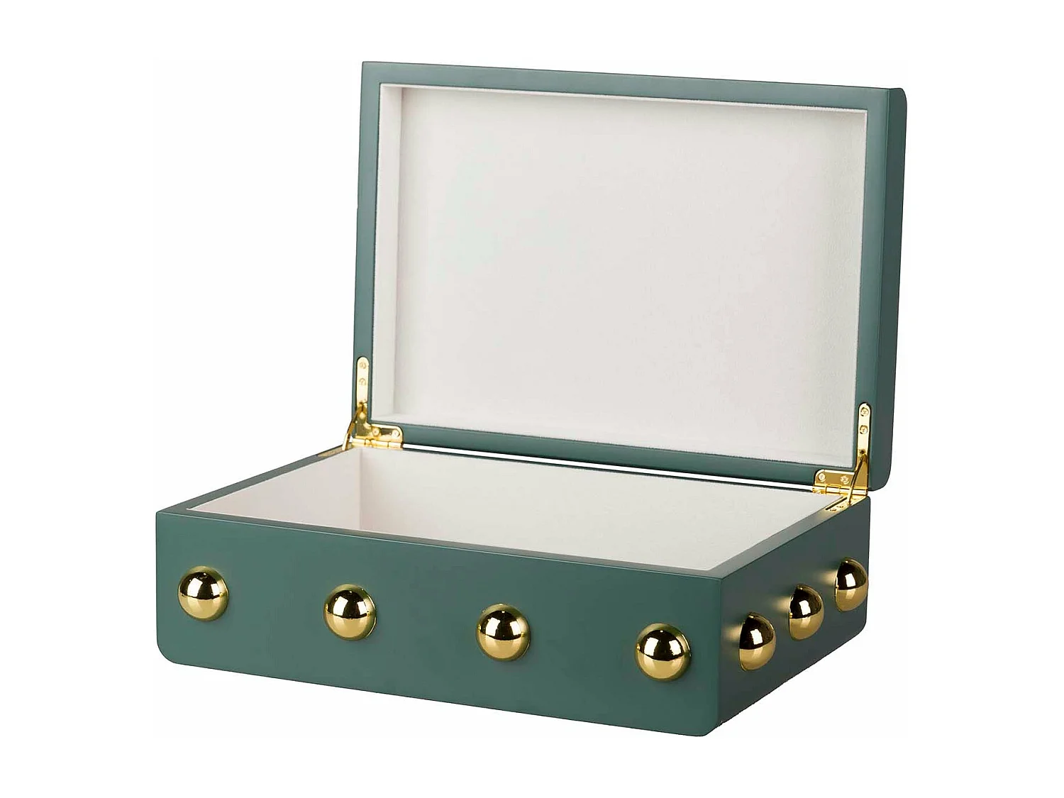 Caja Mdf Zinc Tachuela Verde 32x22x12 Cm