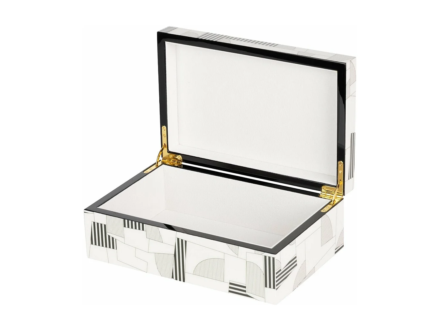 Caja Mdf Gris Blanco 28x18x10 Cm