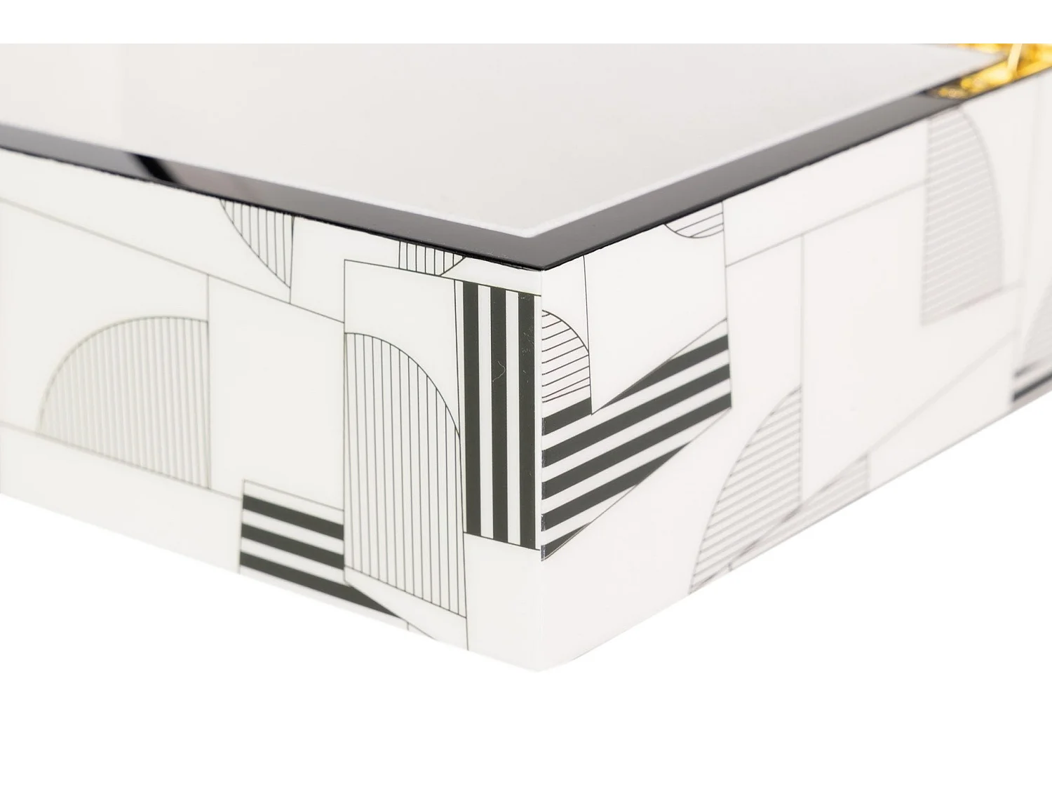 Caja Mdf Gris Blanco 28x18x10 Cm