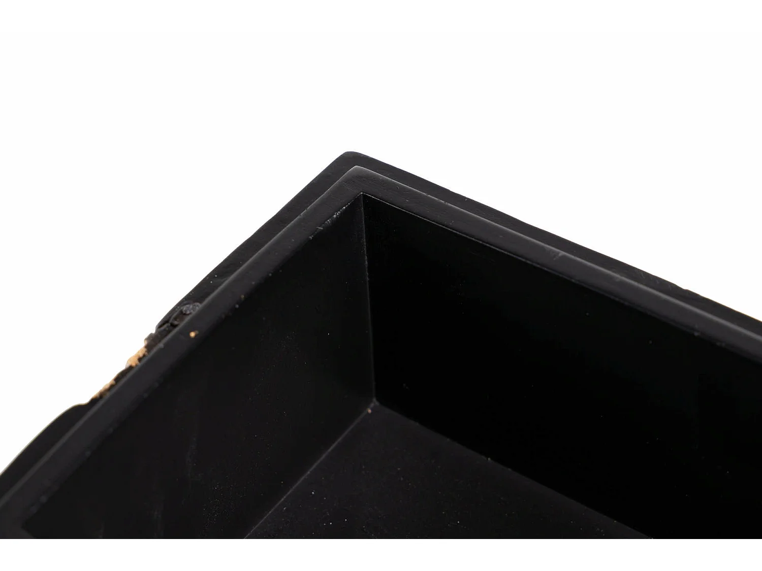 Caja Resina Negra Dorada 23x13x8 Cm