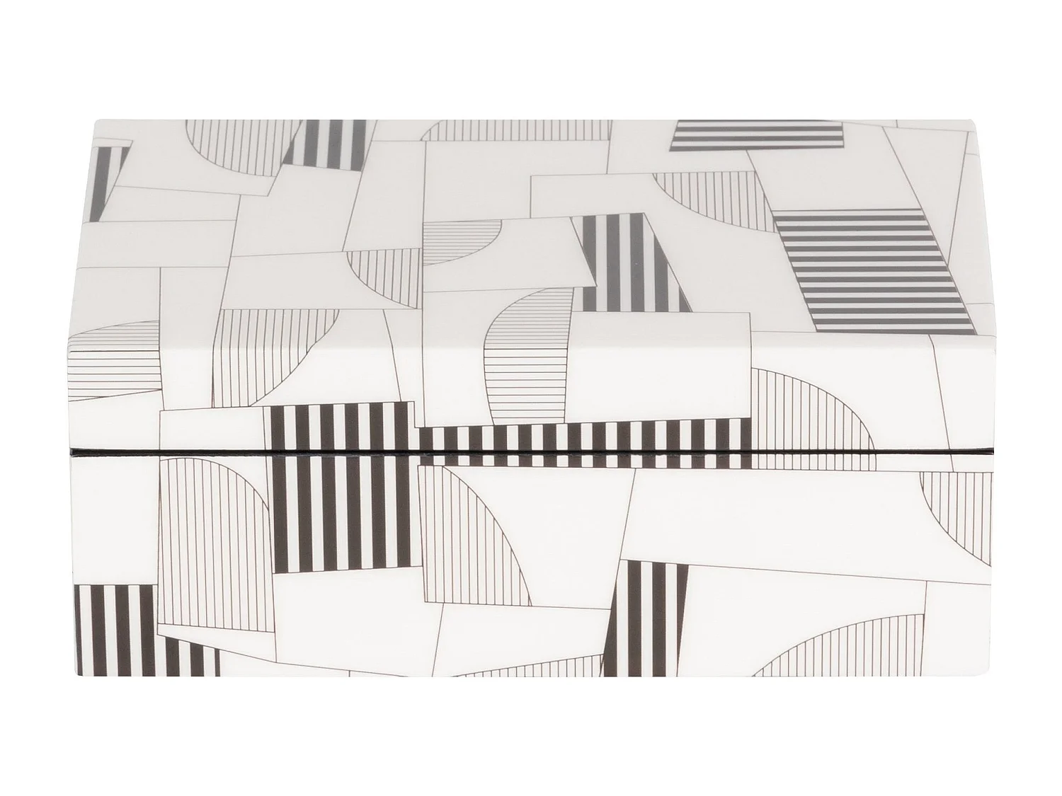 Caja Mdf Gris Blanco 20x12x8 Cm