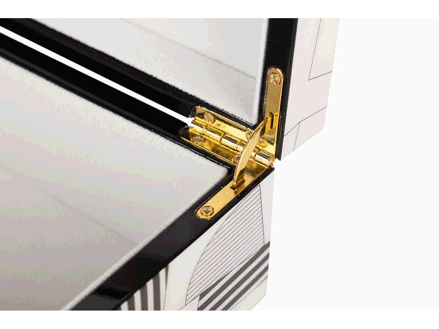 Caja Mdf Gris Blanco 20x12x8 Cm