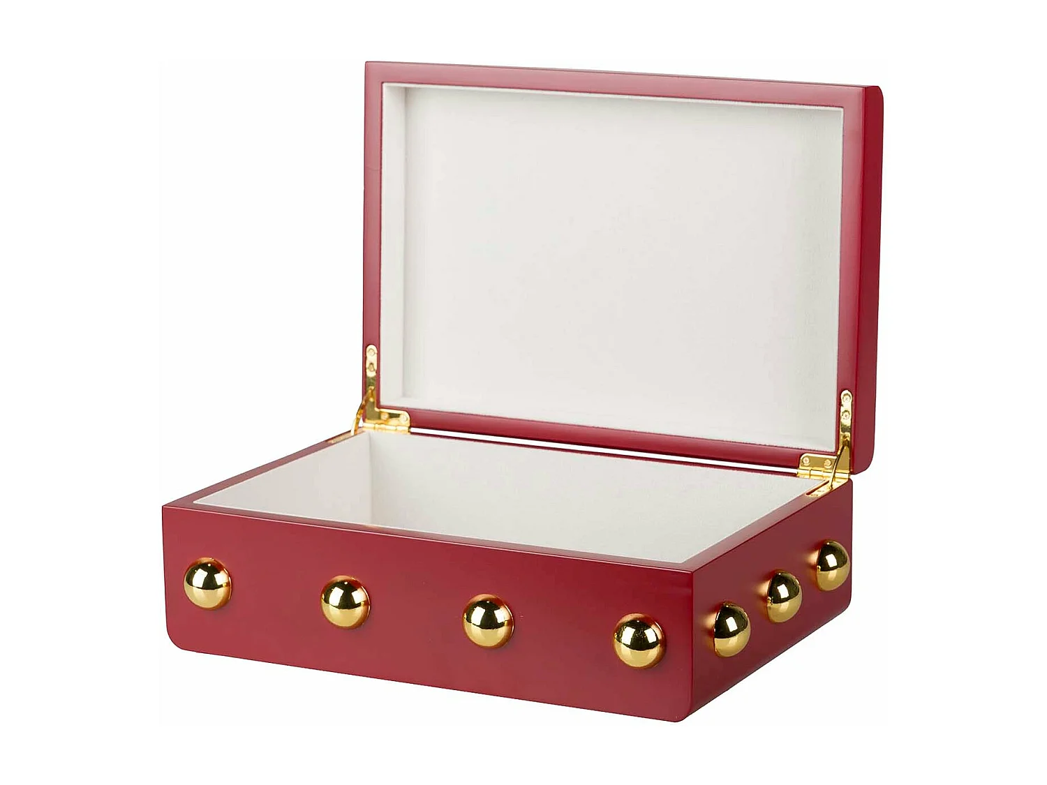 Caja Mdf Zinc Tachuela Granate 32x22x12 Cm