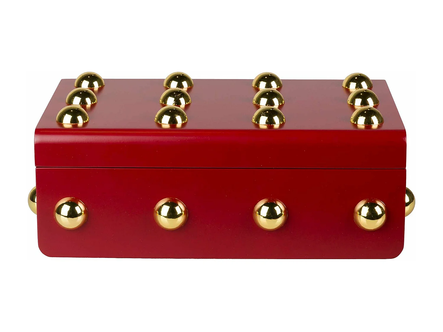 Caja Mdf Zinc Tachuela Granate 32x22x12 Cm