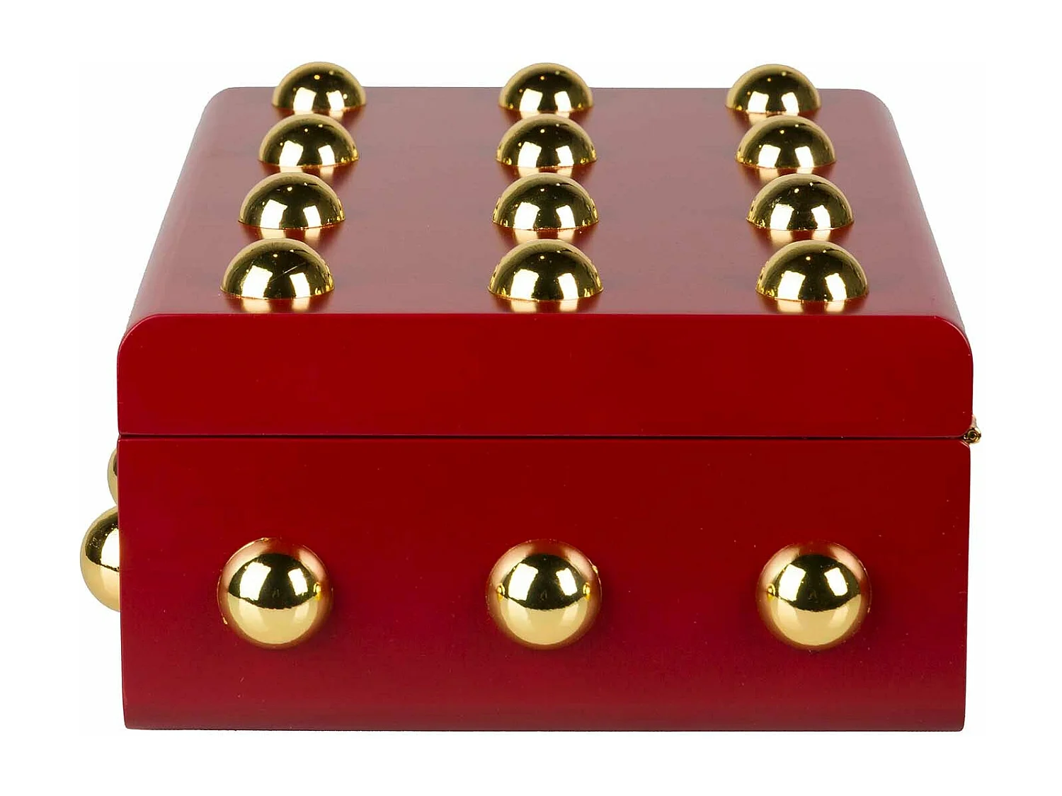 Caja Mdf Zinc Tachuela Granate 32x22x12 Cm