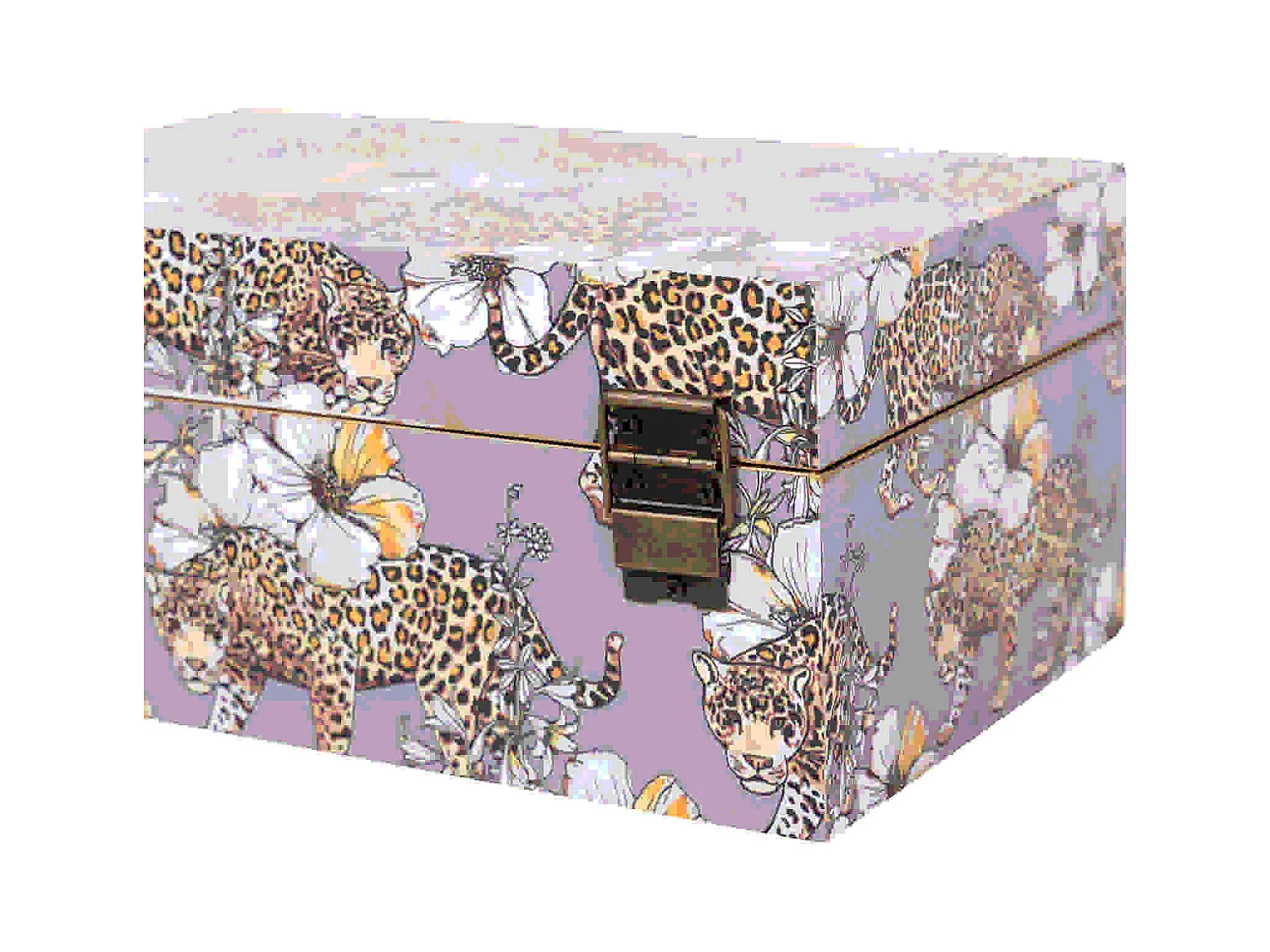 Set 2 Cajas Leopardo 25x15x11/20x12x8 Cm