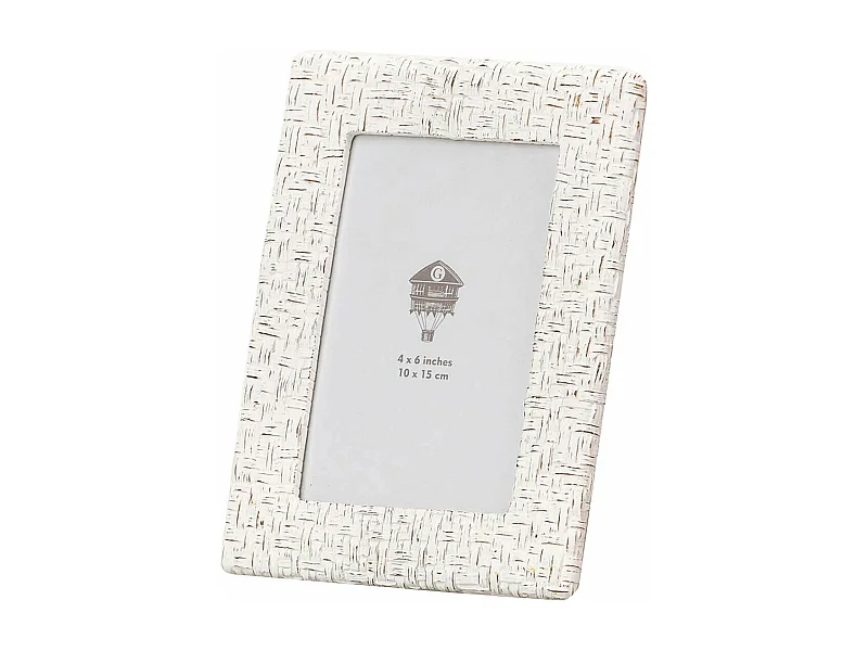 Portafotos Resina Blanco Antique 10x15 Cm