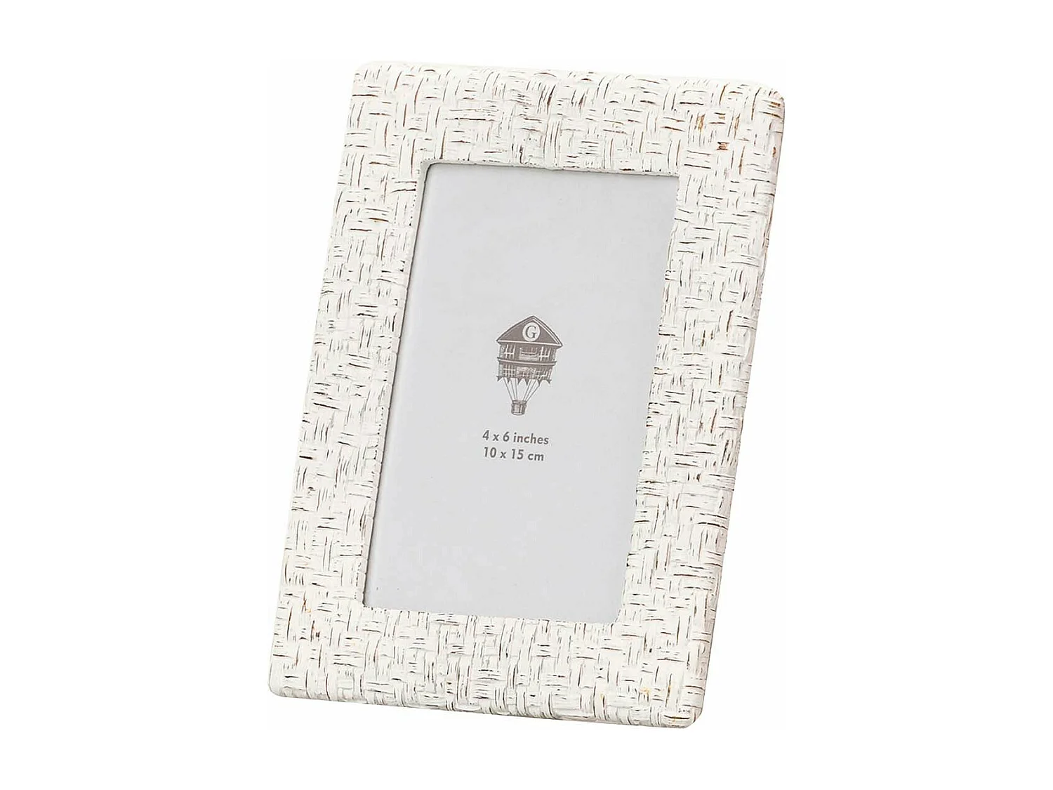 Portafotos Resina Blanco Antique 10x15 Cm