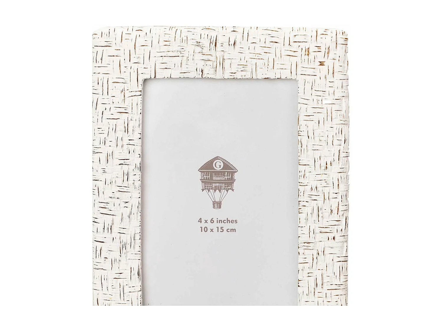 Portafotos Resina Blanco Antique 10x15 Cm