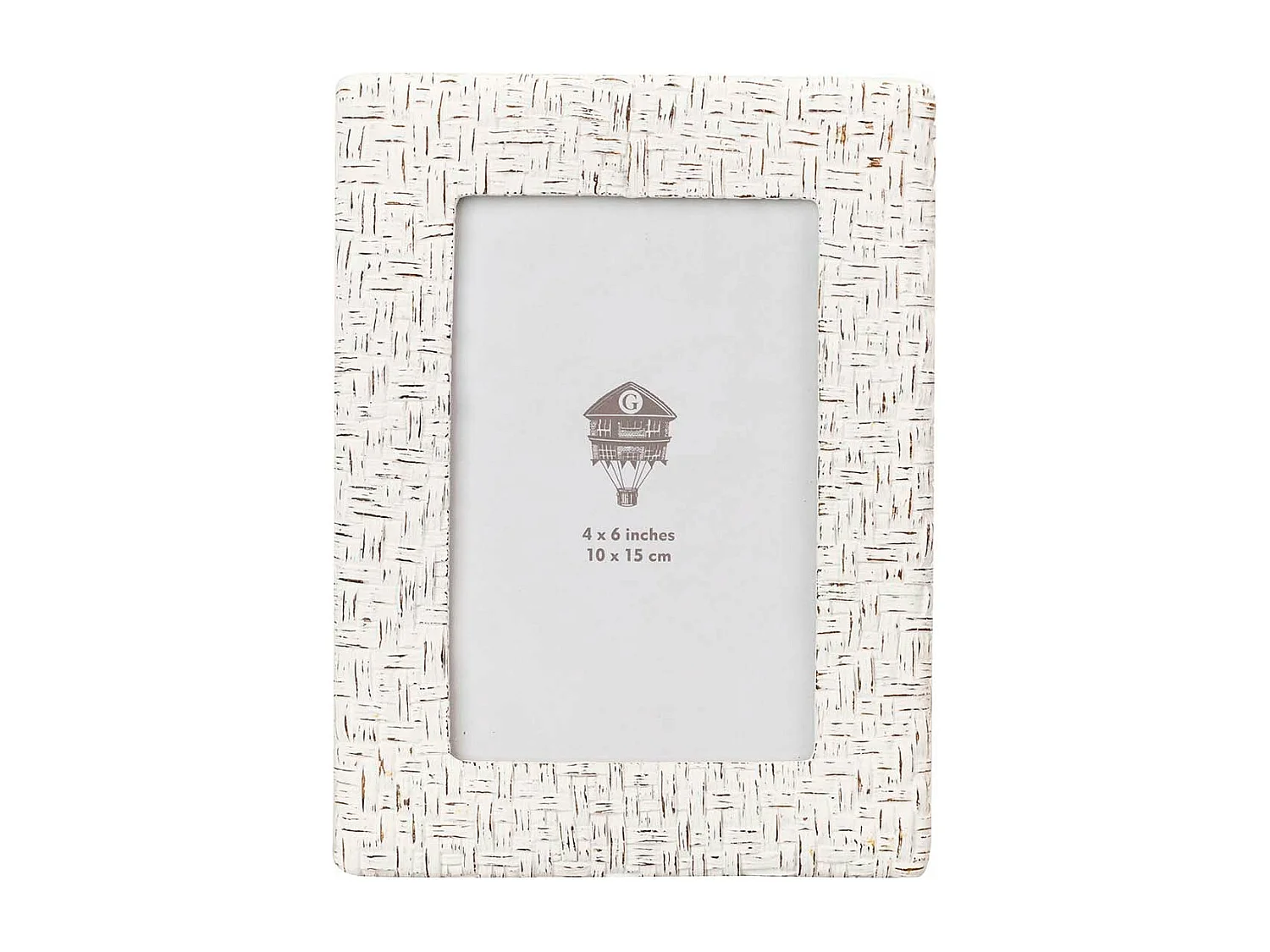 Portafotos Resina Blanco Antique 10x15 Cm