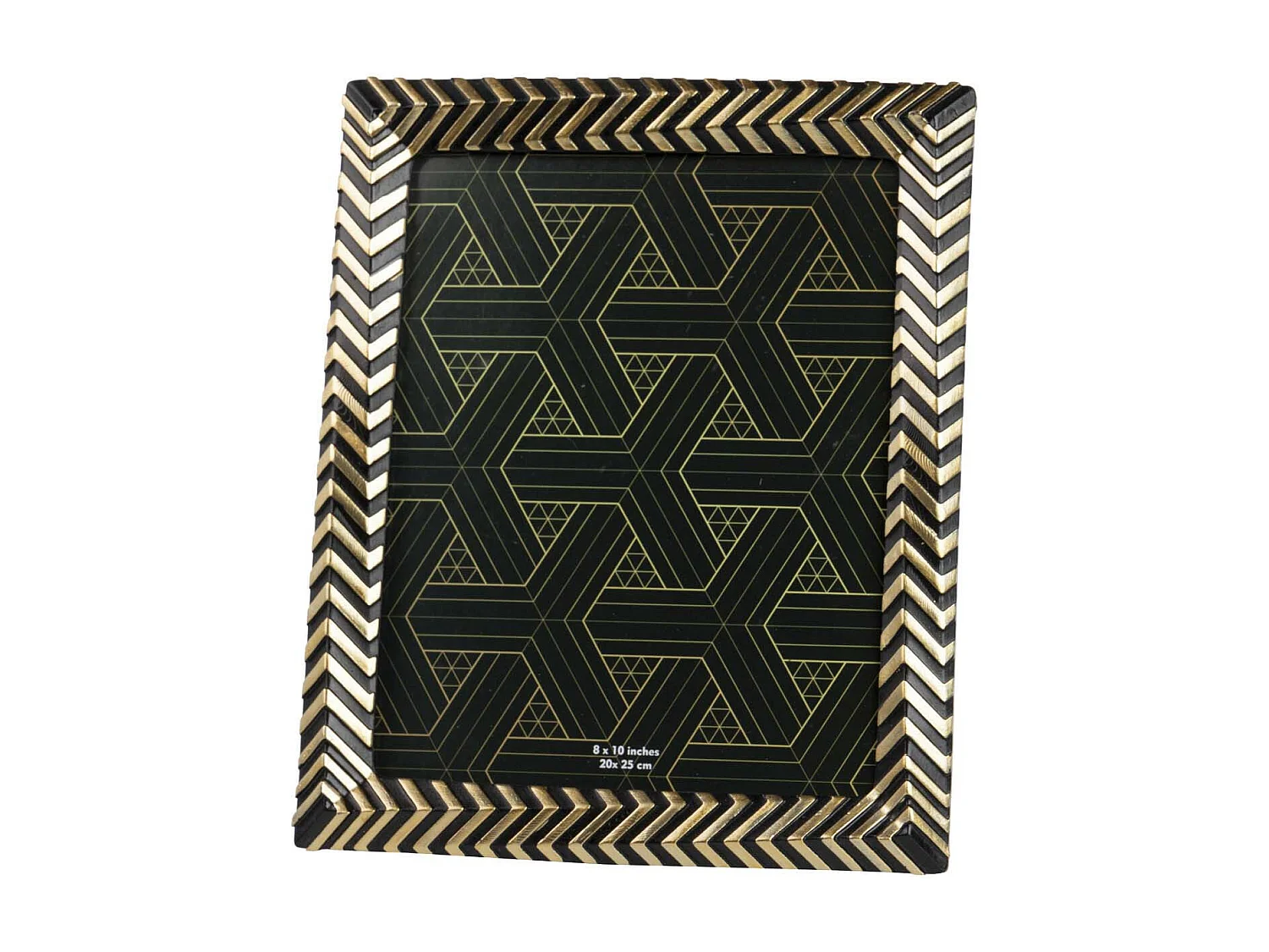 Portafotos Resina Negro Dorado 20x25 Cm