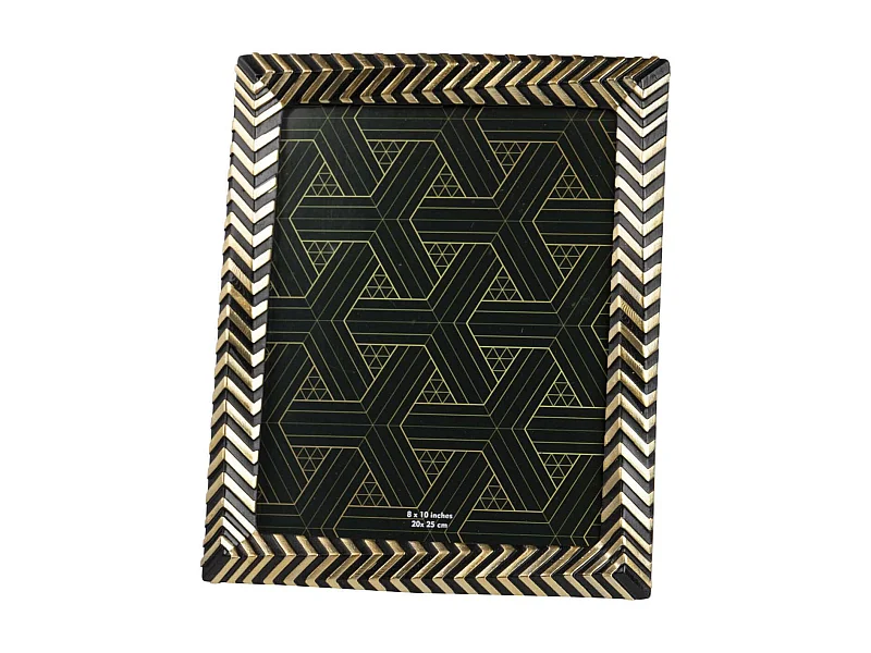 Portafotos Resina Negro Dorado 20x25 Cm