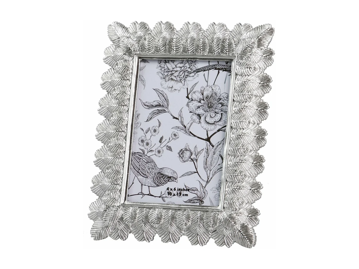 Portafotos Resina Plata Envejecido 10x15 Cm