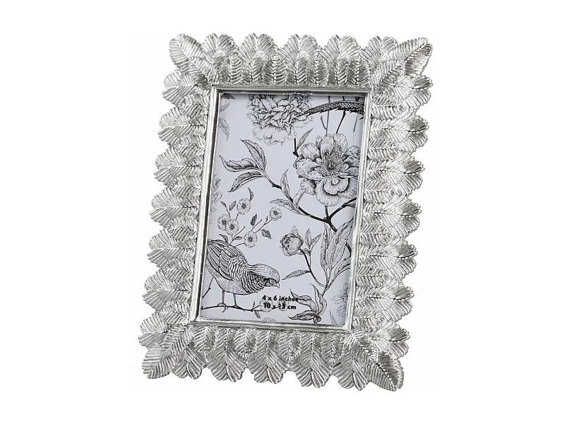 Portafotos Resina Plata Envejecido 10x15 Cm