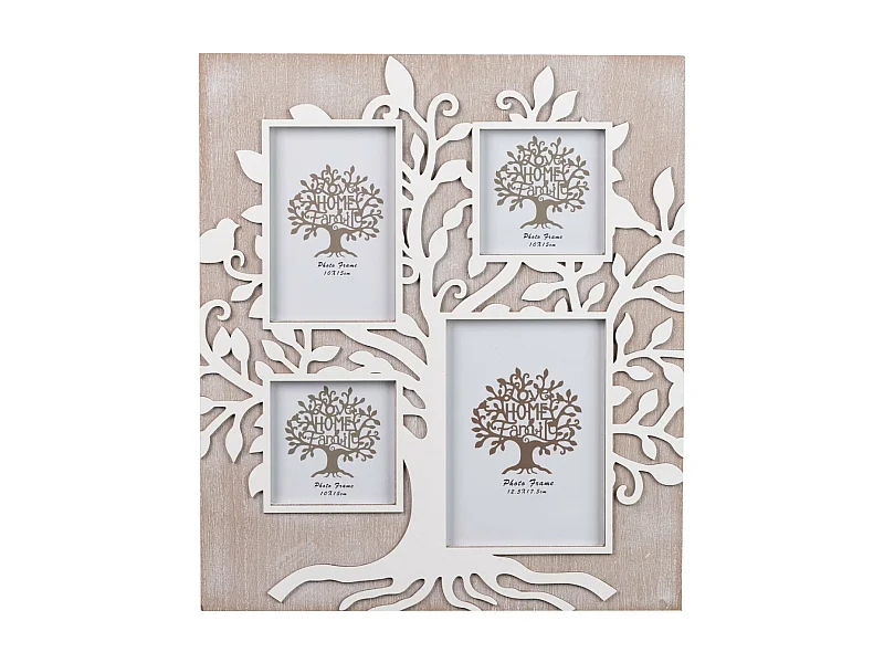 Portafotos Arbol Natural Blanco 36x2x41 Cm