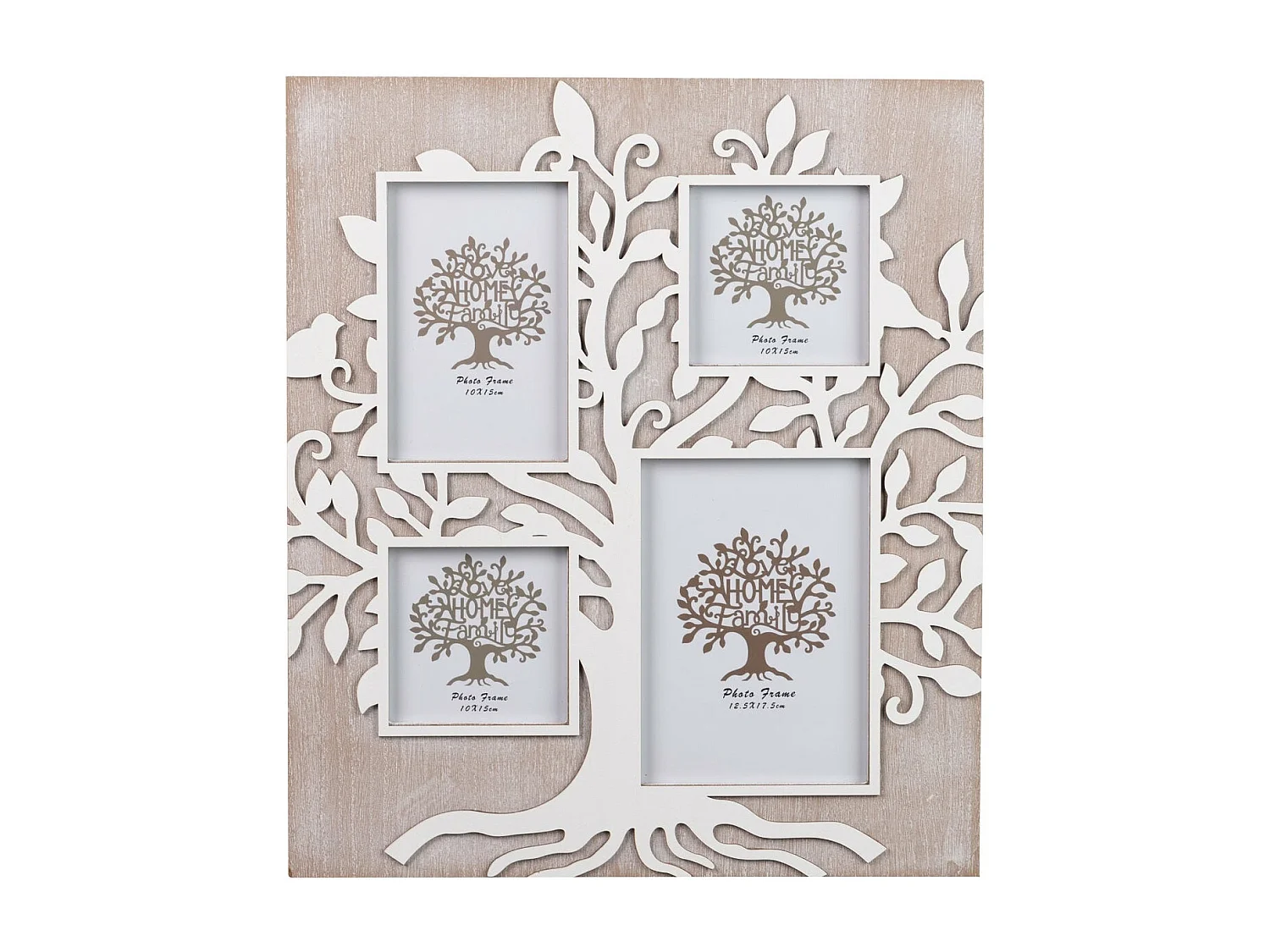 Portafotos Arbol Natural Blanco 36x2x41 Cm