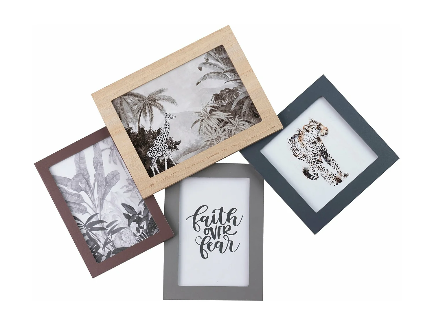 Portafotos Multiple Natural Negro 40x3x26 Cm