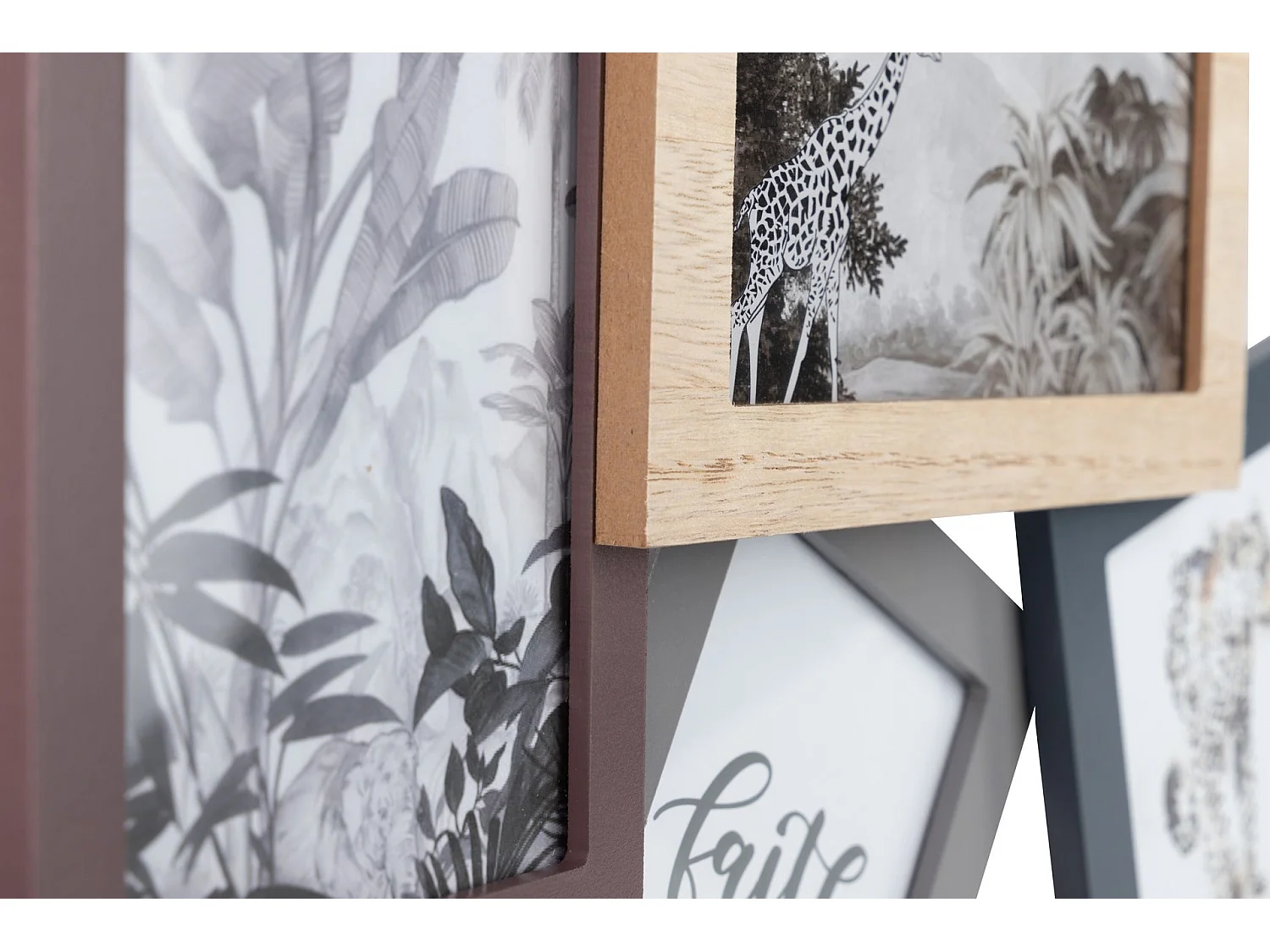 Portafotos Multiple Natural Negro 40x3x26 Cm