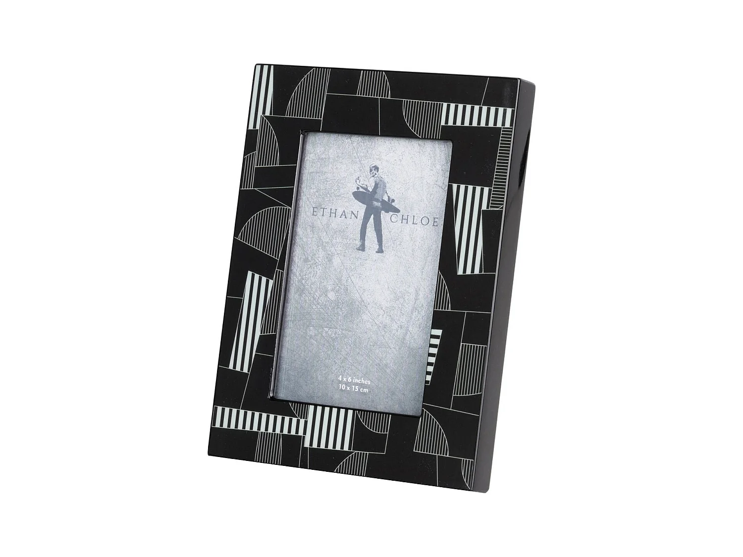 Portafotos Mdf Negro Gris 10x15 Cm