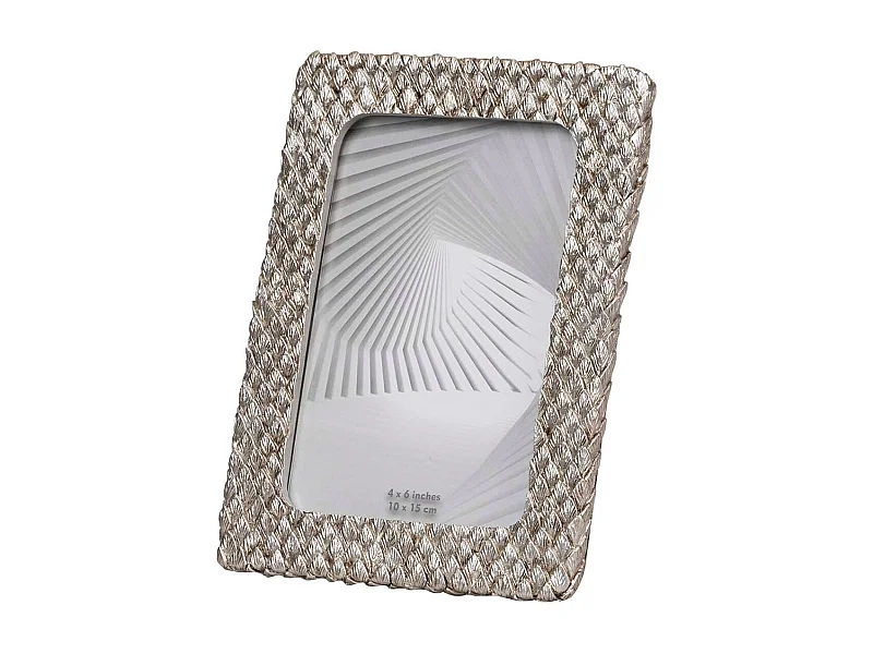 Portafotos Resina Plateado 10x15 Cm