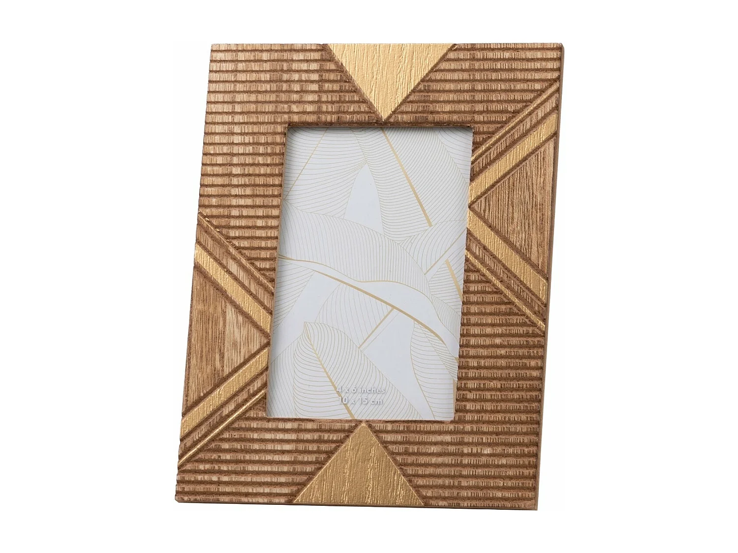 Portafotos Madera Tallada Natural 10x15 Cm