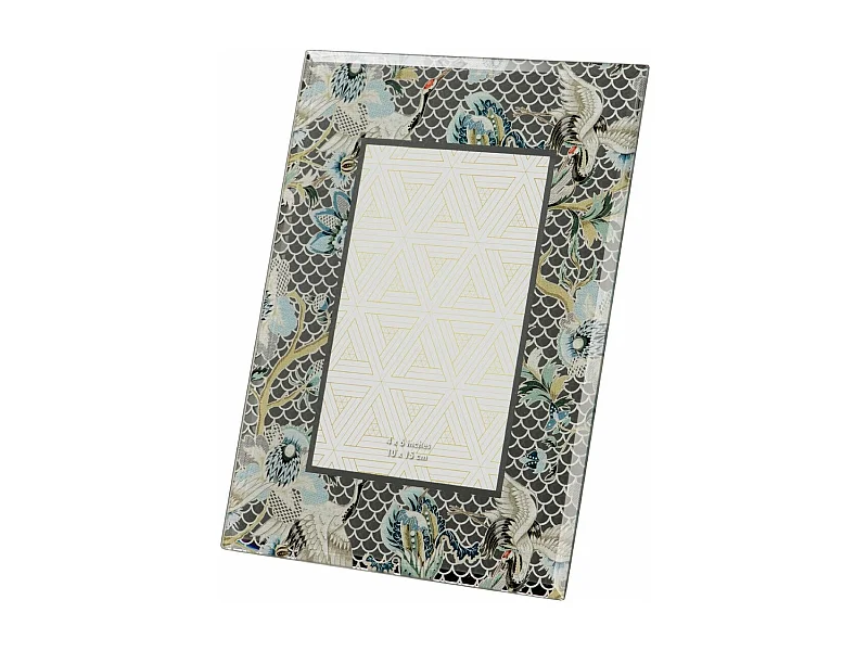 Portafotos Espejo Impresion Flores 10x15 Cm