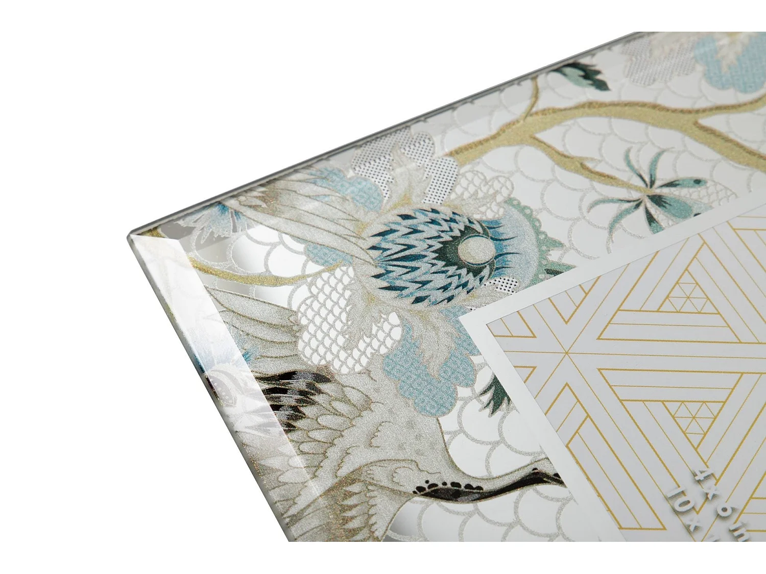 Portafotos Espejo Impresion Flores 10x15 Cm