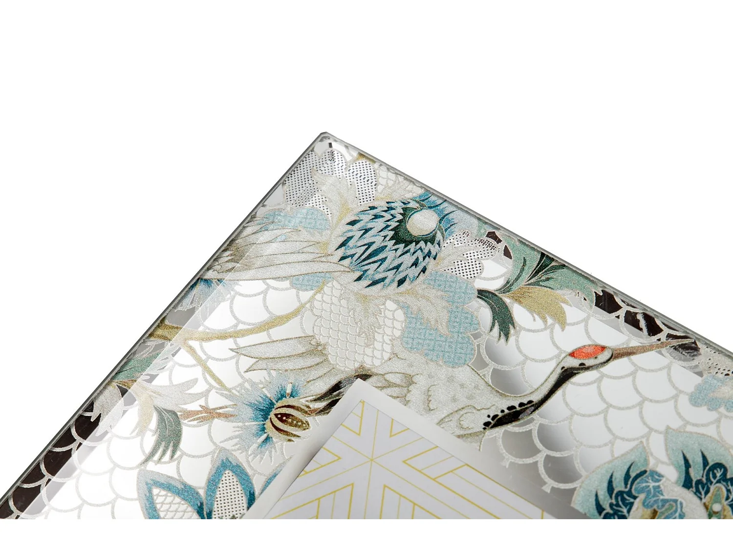 Portafotos Espejo Impresion Flores 10x15 Cm