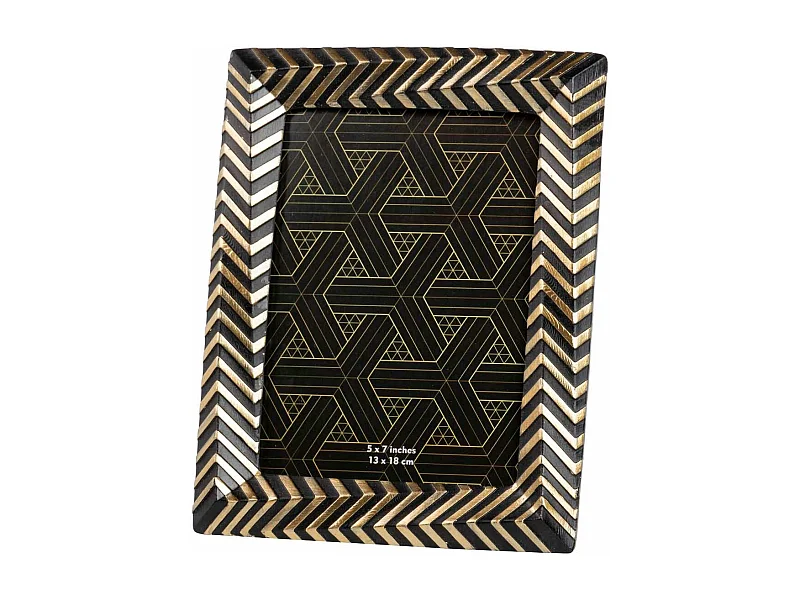 Portafotos Resina Negro Dorado 13x18 Cm