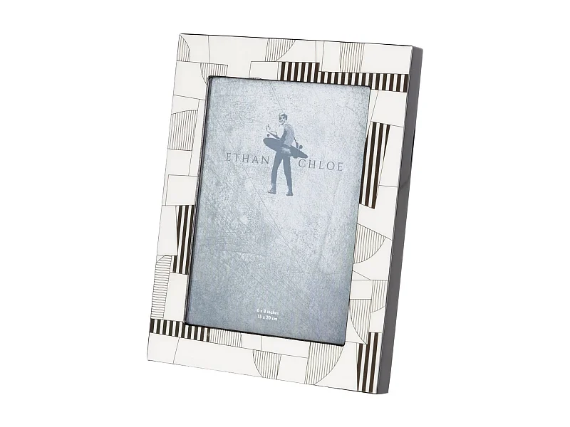 Portafotos Mdf Gris Blanco 15x20 Cm