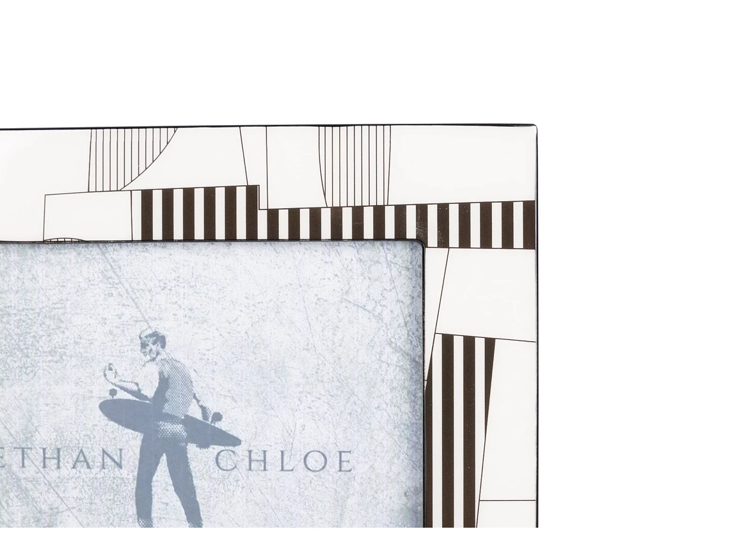 Portafotos Mdf Gris Blanco 15x20 Cm