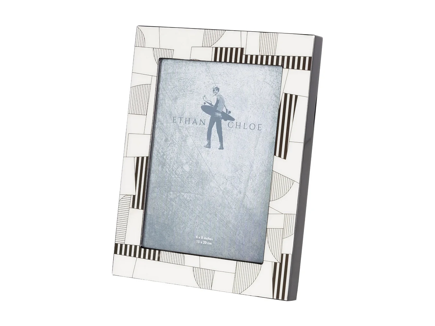 Portafotos Mdf Gris Blanco 15x20 Cm