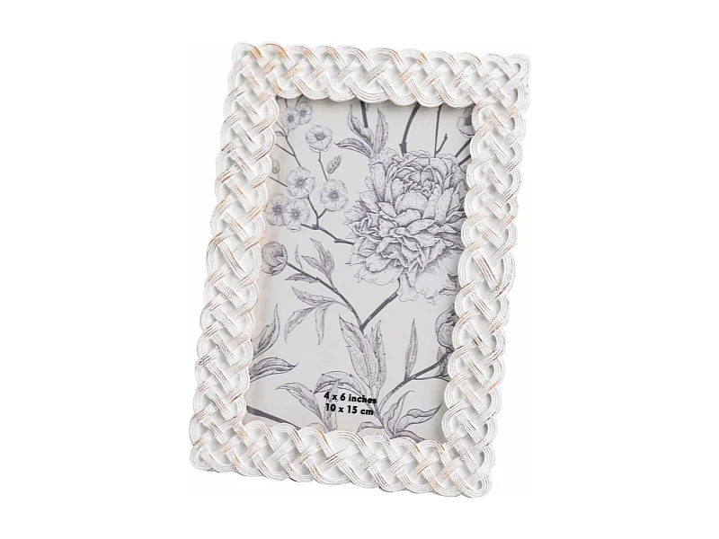 Portafotos Resina Blanco 10x15 Cm