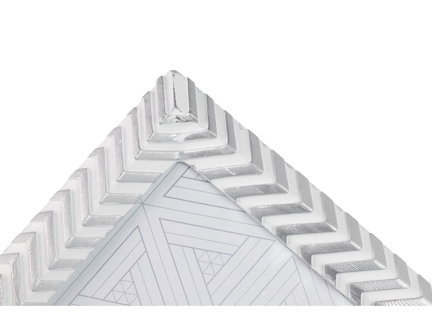 Portafotos Resina Plateado Blanco 20x25 Cm